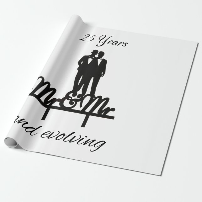 Herr und Herr Packpapier weiß und schwarz (Ungerollt)