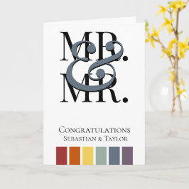 Herr und Herr Rainbow Gay Wedding Glückwunsch Karte