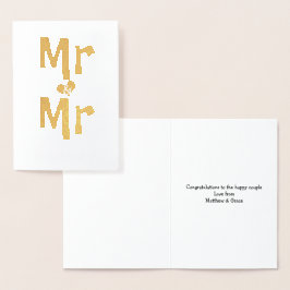 Herr und Herr Wedding gratulieren Folienkarte