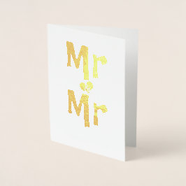 Herr und Herr Wedding gratulieren Folienkarte