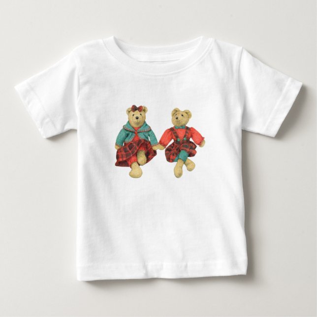 HERR und MRS. BEAR Baby T - Shirt (Vorderseite)