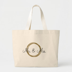 HERR und MRS. GOLD-BAND-Tasche Jumbo Stoffbeutel