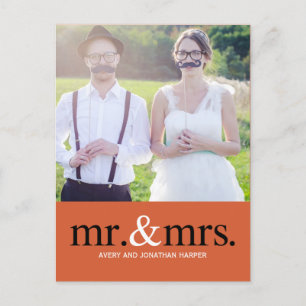 HERR UND MRS. Vielen Dank, Postkarte