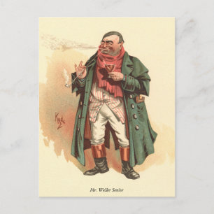 Herr Weller Senior, Kyd, Dickens The Pickwick Pape Postkarte