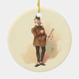 Herr Wilkins Micawber David Copperfield Keramikornament