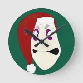 Herr Williams Bah Humbug Weihnachten Runde Wanduhr
