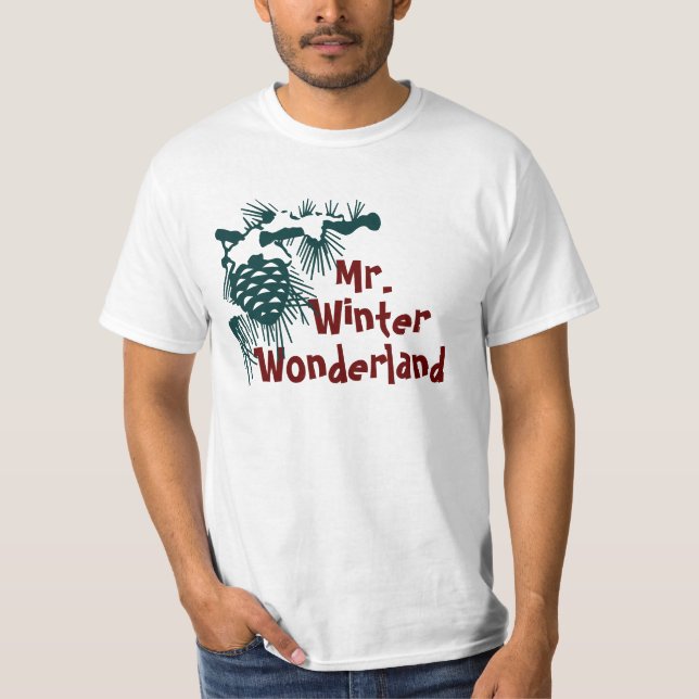 Herr Winter Wonderland T-Shirt (Vorderseite)
