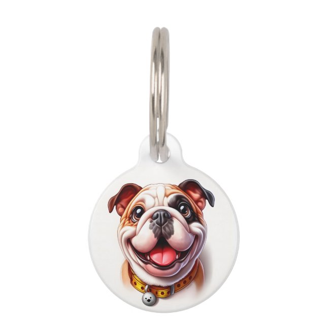 Herr Wobbles Round Pet Tag Haustiermarke (Vorderseite)