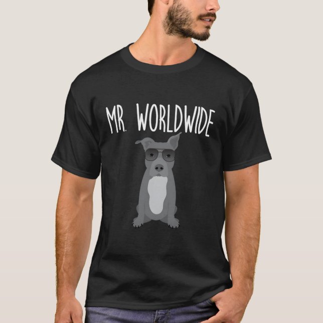 Herr Worldwide Pitbull T-Shirt (Vorderseite)