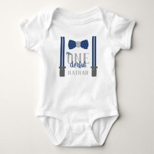 Herr WUNDERvolles Geburtstags-Shirt in Blau und Gr Baby Strampler