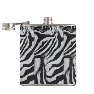 Herr Zebra Tier Wildtier Abstrakte Originalkunst Flachmann