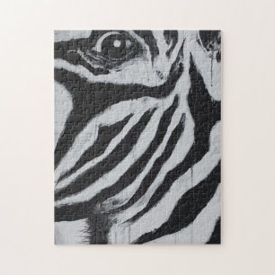Herr Zebra Wildlife Einzigartiges Tierporträt Kuns Puzzle
