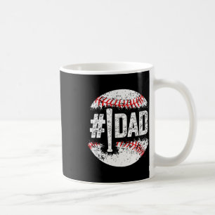 Herren 1 Vater Baseball Nummer Eins Daddy Sohn Bas Kaffeetasse
