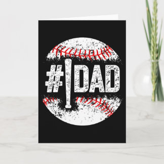 Herren 1 Vater Baseball Nummer Eins Daddy Sohn Bas Karte