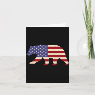 Herren 4. Juli Bär patriotische amerikanische Flag Karte