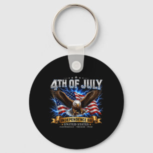 Herren 4. Juli-Shirt Männer Patriotisch Freiheit Schlüsselanhänger