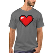 Herren 8-Bit-Herz: Klassisches Retro-Gamer-T-Shirt