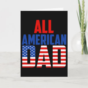Herren Amerikanische Flagge All American Dad 4. Ju Karte