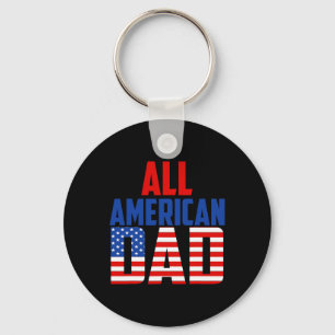 Herren Amerikanische Flagge All American Dad 4. Ju Schlüsselanhänger