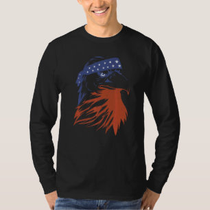 Herren Amerikanische Flagge Mit Adler 4. Juli Graf T-Shirt