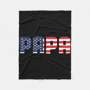 Herren Amerikanische Flagge Papa Männer 4. Juli Fleecedecke