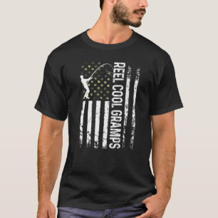 Herren Amerikanische Flagge Reel Cool Gramps Für D T-Shirt