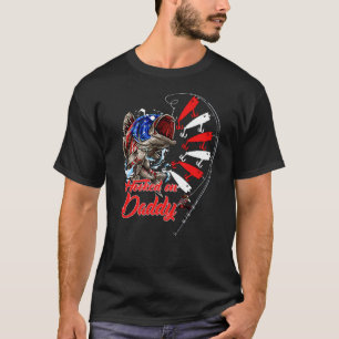 Herren an Papa Fischer mit amerikanischer Flagge M T-Shirt