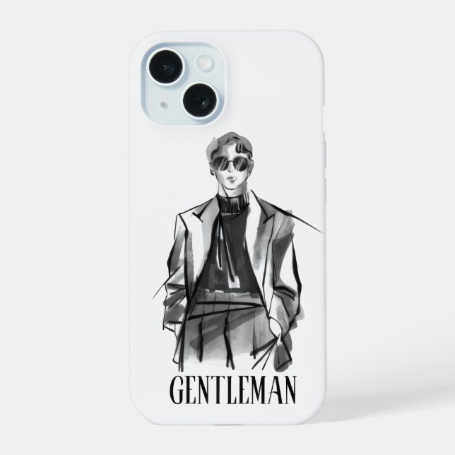 Herren-Ästhetik-iPhone-Hülle iPhone 15 Hülle (Rückseite)