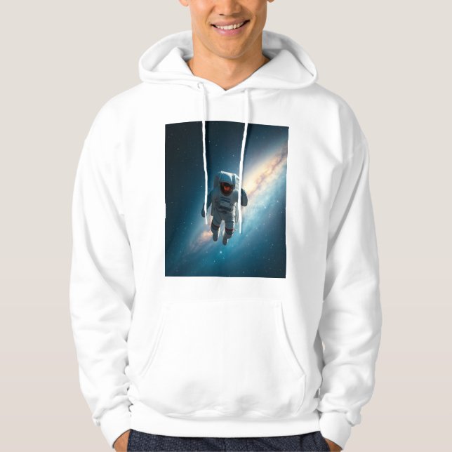 Herren Astronaut Weltraum Galaxie Pullover Kapuzen (Vorderseite)