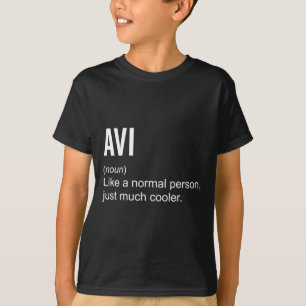 Herren Avi Definition Name Lustig Personalisiert T-Shirt