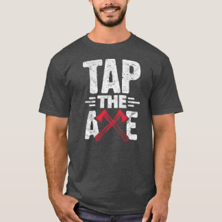 Herren Axt Beil Werfen Holzfäller Tippen Sie die A T-Shirt