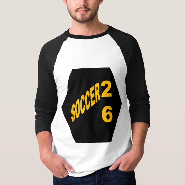 Herren Basic 3/4 Ärmel Raglan T-Shirt SOCCER 26 (Vorderseite)