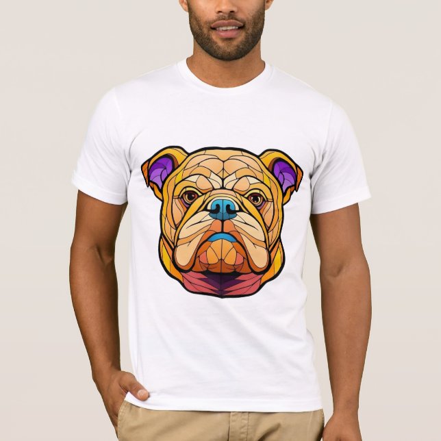 Herren Basic Bulldog Kapuzenpullover T-Shirt (Vorderseite)