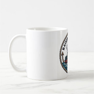 Herren Basic "Raised by the Tide" Grafik T-Shirt Kaffeetasse