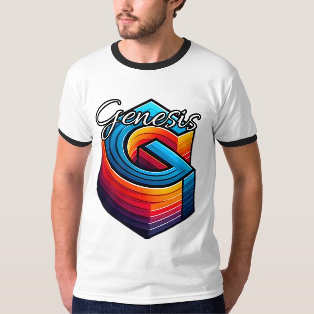 Herren Basic Ringel T-Shirt  (Vorderseite)