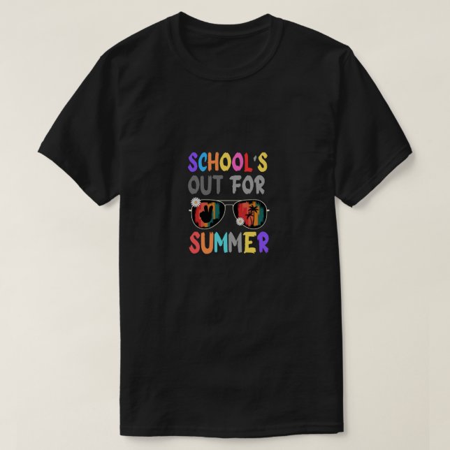 Herren Basic School Out für Brille Sommer  T-Shirt (Design vorne)