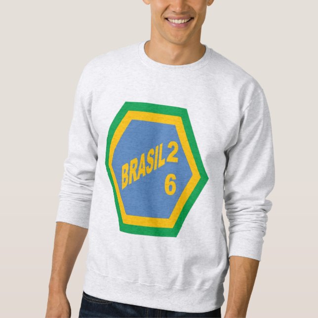 Herren Basic Sweatshirt asche BRASIL 26 (Vorderseite)