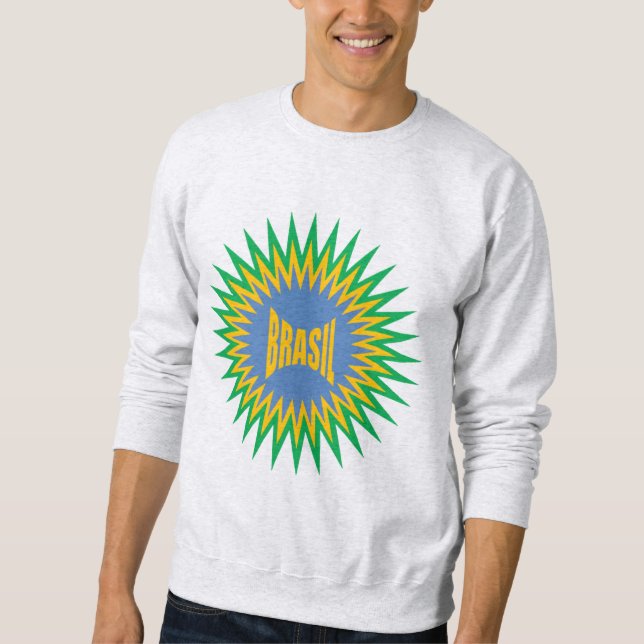 Herren Basic Sweatshirt aschgrau  SUN  BRASIL (Vorderseite)