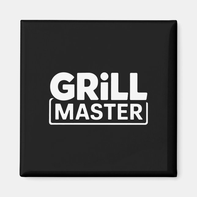 Herren bbq grill master gartenbarbecue rauch könig magnet (Vorne)