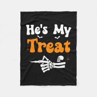 Herren behandeln Skelett-Paare passendes Halloween Fleecedecke