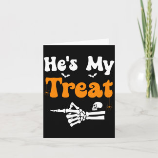 Herren behandeln Skelett Paare passendes Halloween Karte