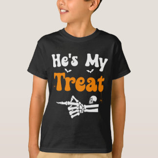 Herren behandeln Skelett-Paare passendes Halloween T-Shirt