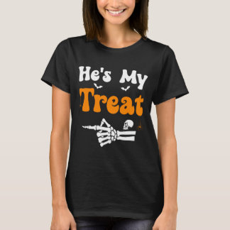 Herren behandeln Skelett-Paare passendes Halloween T-Shirt