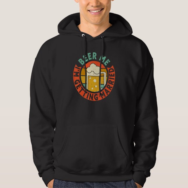 Herren Bier Ich heirate Junggesellenabschied Hoodie (Vorderseite)