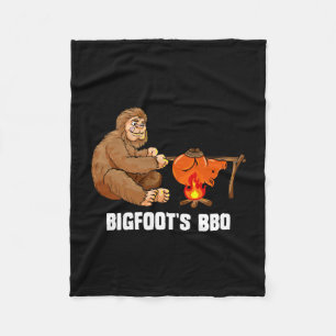 Herren Bigfoot BBQ Sasquatch Barbecue Koch Fleecedecke