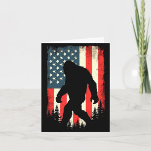 Herren Bigfoot USA-Flagge patriotisch 4. Juli Karte