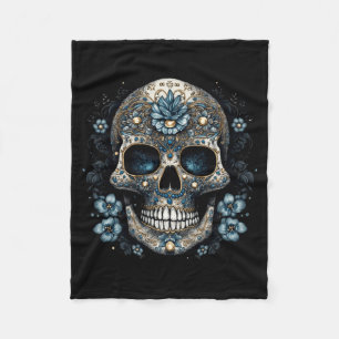 Herren Blumen Mexikanischer Totenkopf Tag der Regi Fleecedecke