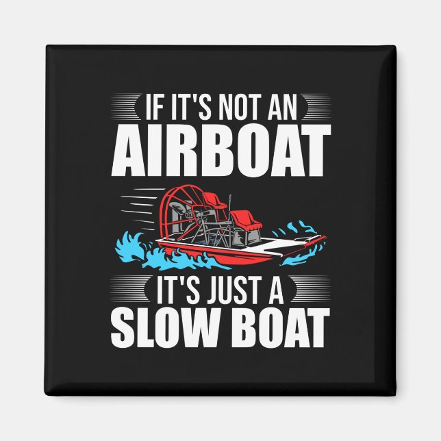 Herren Boot Fahrer Airboot fahren Boot Magnet (Vorne)
