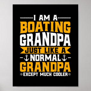 Herren Bootfahren Opa Motorbootfahren Liebhaber Bo Poster