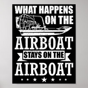 Herren Bootfahrer Airbooting Airboat Fahren Boot Poster